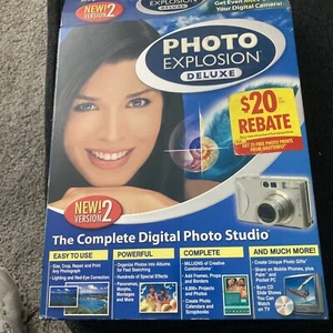 Photo Explosion Deluxe Version 2 Complete Digital Photo Studio 4 Disc & Manual - Picture 1 of 11