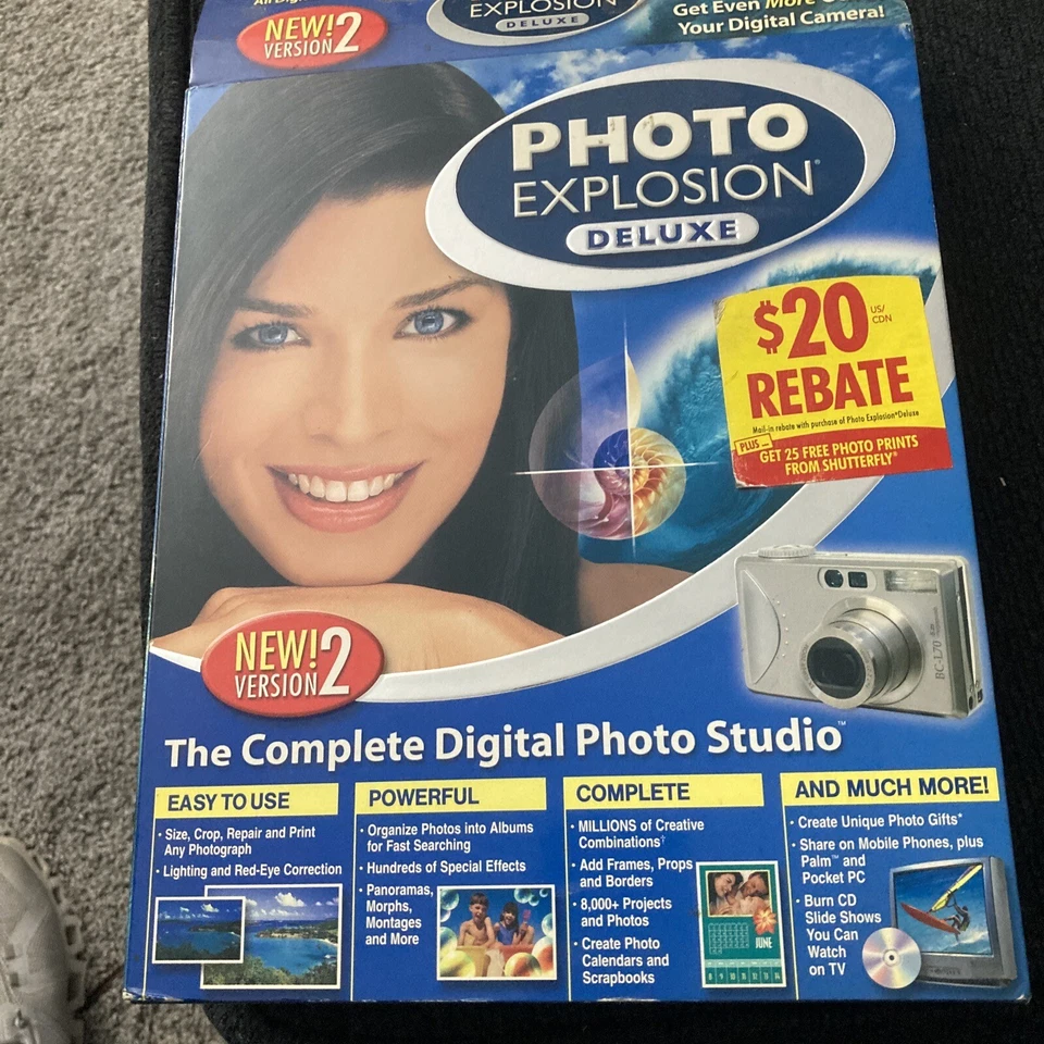 Photo Explosion Deluxe Version 2 Complete Digital Photo Studio 4 Disc & Manual - Image 1 of 4