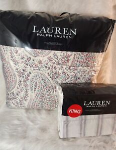 Ralph Lauren Claudia King Set Combo, Comforter and Sheet
