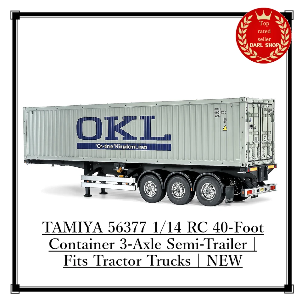 Tamiya 56377 1 4 Tamiya RC Tractor Truck 40-Foot Container 3-Axle Semi-Trailer