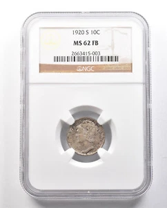 1920-S Mercury Dime MS62 FB NGC *1248 - Picture 1 of 3
