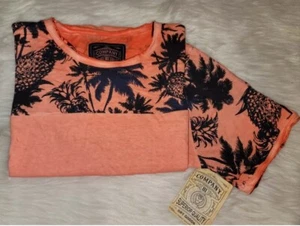 COMPANY 81 TROPICAL PINAPPLE PALMS CORAL HERREN T-SHIRT. Gr. L - Bild 1 von 2