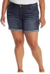 Kut from the Kloth Katy Boyfriend Denim Blue Shorts Stretch Size 20W - Picture 1 of 6