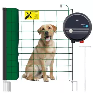 Hundezaun Set 50m Elektronetz Garten Hunde Zaun Netz mobil elektrisch Weidezaun - Bild 1 von 7