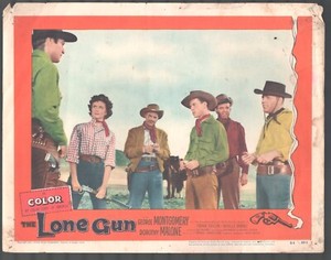 Lone Gun 11x14 Title Lobby Card George Montgomery  Dorothy Malone
