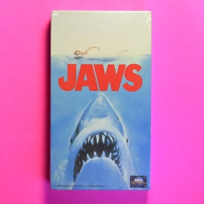 Vintage VHS 1975 Jaws 1991 MCA Home Video Original Factory Sealed Classic Movie - Image 1 of 4
