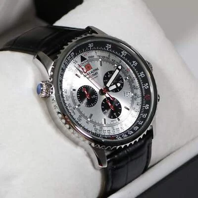 Swiss Alpine Military Silver Dial Stainless Steel Chronograph Watch 7078.9538 - Image 1 of 4
