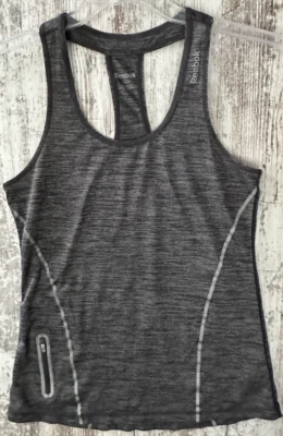 REEBOK Women's Size S Gray Activewear Running T-Back Sleeveless Tank Top - Image 1 of 4