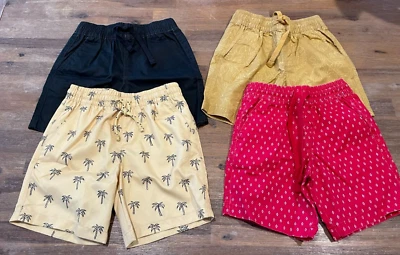 4 x Pantalones cortos de voleibol para niños talla 4 boardies rojo dorado amarillo negro NUEVO 643 Foto 1 de 2