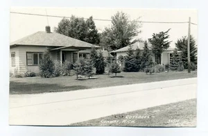Postal de Conway MI, condado de Emmet, calle, cabañas, RPPC - Imagen 1 de 2