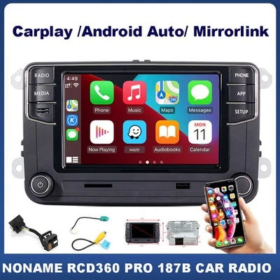 NONAME CarPlay Android Auto RCD340G RCD360 RCD330 Car 187B Stereo For VW Golf US - Image 1 of 4