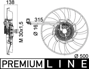 Engine Cooling Fan Fits Land Rover Discovery Range Rover Sport MAHLE CFF471000P - Picture 1 of 7
