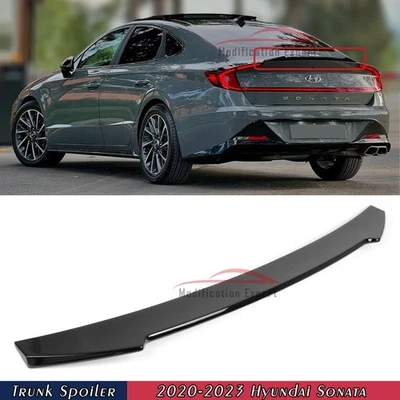 Alerón trasero negro brillante estilo V para Hyundai Sonata DN8 2020-2023 Foto 1 de 4
