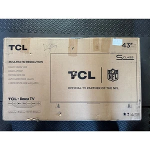 TCL 43" 4K 120hz Dolby Vision and Atmos Roku Smart TV 43S450R - Picture 1 of 5