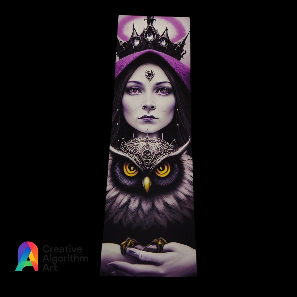 Owl Empress Bookmark – Gothic Fantasy Art👑  - Image 1 of 1