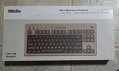 New 8Bitdo Retro Mechanical Keyboard, Hot Swappable Gaming Keyboard with 87 Keys - Image 1 of 4