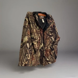 Vintage Hunting  Jacket Mens Large Mossy Oak 10X Break Infinity Camo XL Brown - Picture 1 of 6