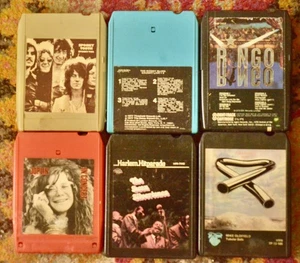 6 8-trk Lot Janis Joplin Spooky Tooth Moody Blues Ringo Tubular Bells - Imagen 1 de 1