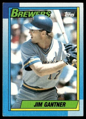 1990 Topps Jim Gantner Milwaukee Brewers #417 - Image 1 of 2