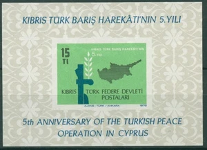 Türkisch-Zypern 1979 Türk. Intervention auf Zypern Block 1 postfrisch (C6660) - Picture 1 of 1
