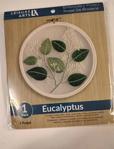 Leisure Arts Embroidery Kit "Eucalyptus" 6 inch - Picture 1 of 1