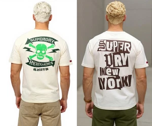 Superdry Herren T-Shirt Rundhals Lo-Fi Punk Retro Musik Rücken Grafikdruck Locker - Bild 1 von 8