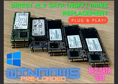 256GB M.2 SATA 2280 SSD WITH * WINDOWS 11 PRO - ENG UK * SATA 3 NGFF 6Gb/s SOLID - Image 1 of 3