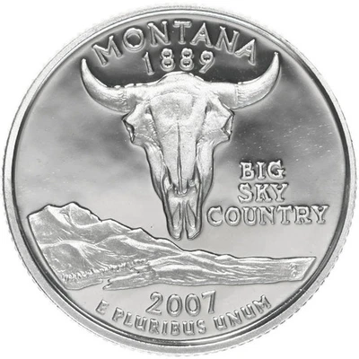 2007 S MONTANA PROOF 90% Silver STATE QUARTER - Image 1 of 2