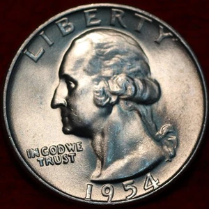 Uncirculated 1954-D Denver Mint Silver Washington Quarter - Picture 1 of 2