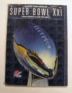 Programa Oficial del Juego del Super Bowl XXI (21) - Denver Broncos vs New York Giants - Imagen 1 de 4