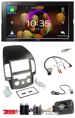 JVC DAB Lenkrad 2DIN Bluetooth USB Autoradio für Hyundai i30 ab 2009 - Bild 1 von 4