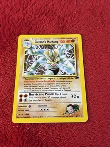 Giovanni's Machamp 6/132 Gym Challenge Holo Pokémon Card Wotc Played - Picture 1 of 18