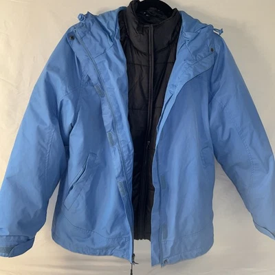 Champion 3-in-1 Jacket Blue Coat w/Hood Size Adult M Snowboard Ski Super Warm - Image 1 of 4