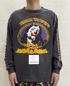 GOTOFREE 24FW BLACK LONG SLEEVE T SHIRT NEW VINTAGE SAINT COTTON L/S TOP TEE - Picture 1 of 11