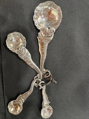 GANZ Christmas Measuring Spoons Set of 4 Santa Baking Cooking Holiday Kitchen - Image 1 of 4