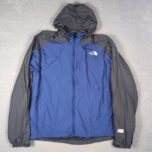 The North Face Jacket Mens Medium Hydrenalite Windproof Breathable Hooded Blue - Picture 1 of 9