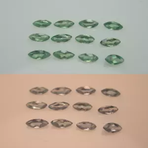 12 rare NATURAL ALEXANDRITE gems Green Purple Color Change Orissa India 0.46ctw - Picture 1 of 23