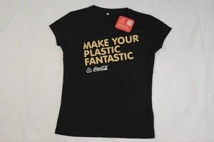 COCA COLA MAKE YOUR PLASTIC FANTASTIC LADIES SKINNY T SHIRT NEW OFFICIAL RARE - Picture 1 of 4