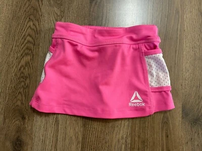 Pantalones Cortos Reebok, Niña Talla 12M, Rosa Blanco, Mini, Pull On, Bolsillos Laterales Foto 1 de 4