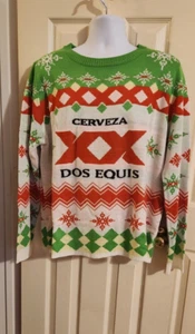 DosXX Beer Ugly Christmas Sweater Adult Size L ~ - Picture 1 of 3