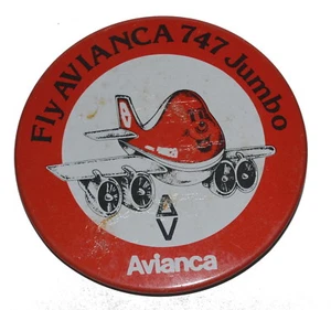Botón Pinback Avianca 747 JUMBO JET Avión De Colección 3 - Imagen 1 de 2