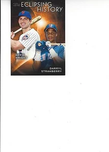 2015 Topps 2 Eclipsing History David Wright Darryl Strawberry New York Mets EH10 - Picture 1 of 1