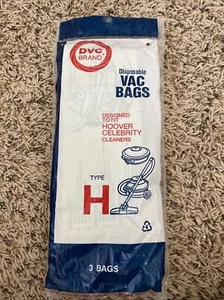 Generic Type H Vacuum Cleaner Disposable Bags (3 Pack) For Hoover Celebrity NEW - Picture 1 of 3