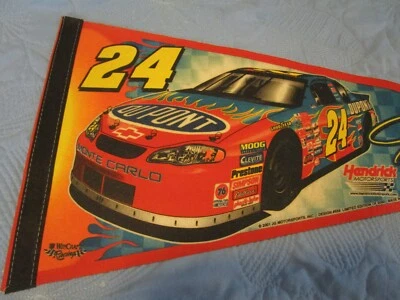 Banderín de fieltro NASCAR Jeff Gordon #24 edición limitada de 5000 ~ 29" x 12" 2001 Foto 1 de 4