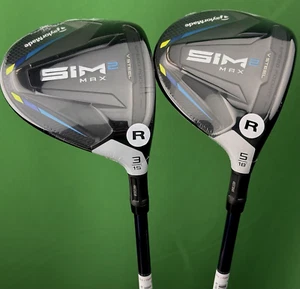 TaylorMade SIM2 MAX Fairway Wood Set 3W 15*, 5W 18* Ventus Blue Regular Flex NEW - Picture 1 of 4