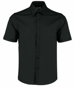Para hombre bargear camarero camisa barman ropa de trabajo Black Kustom Kit KK120 NUEVO - Imagen 1 de 3