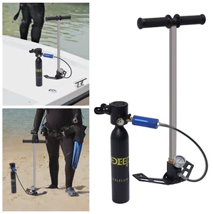 Portable Oxygen Air Tank Pump Equipment Underwater Breath Mini Scuba Diving Case - Picture 1 of 24