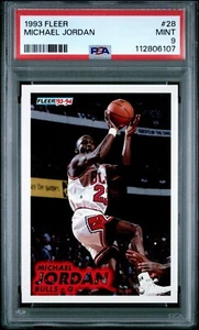 1993 Fleer - #28 Michael Jordan  - Chicago Bulls - Graded PSA 9 MINT - Picture 1 of 2