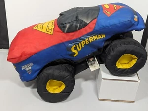 Superman Monster Jam Truck Plush Toy 15in Hot Wheels Nylon Car Plush - Picture 1 of 9