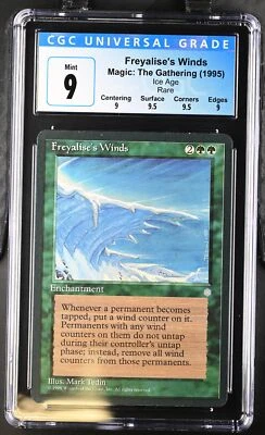 FREYALISE'S WINDS Ice Age Rare CGC 9 Q++ Mint MTG [Nostalgium] - Image 1 of 2